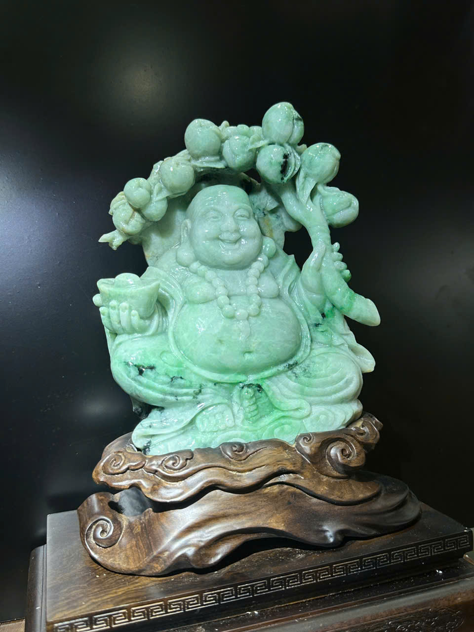 Thần Tài Di Lặc Ngọc Phỉ Thuý (Kèm giấy kiểm đinh)
