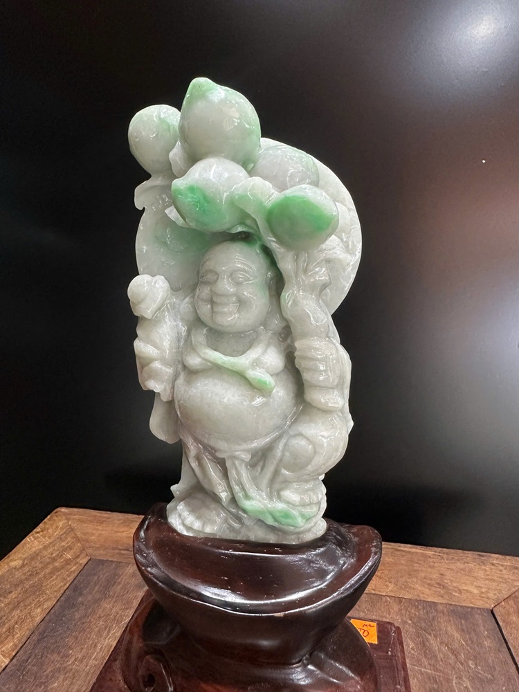 Thần tài di lặc ngọc phỉ thuý (Kèm Giấy Kiểm Định)