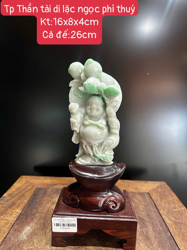 Thần tài di lặc ngọc phỉ thuý (Kèm Giấy Kiểm Định)