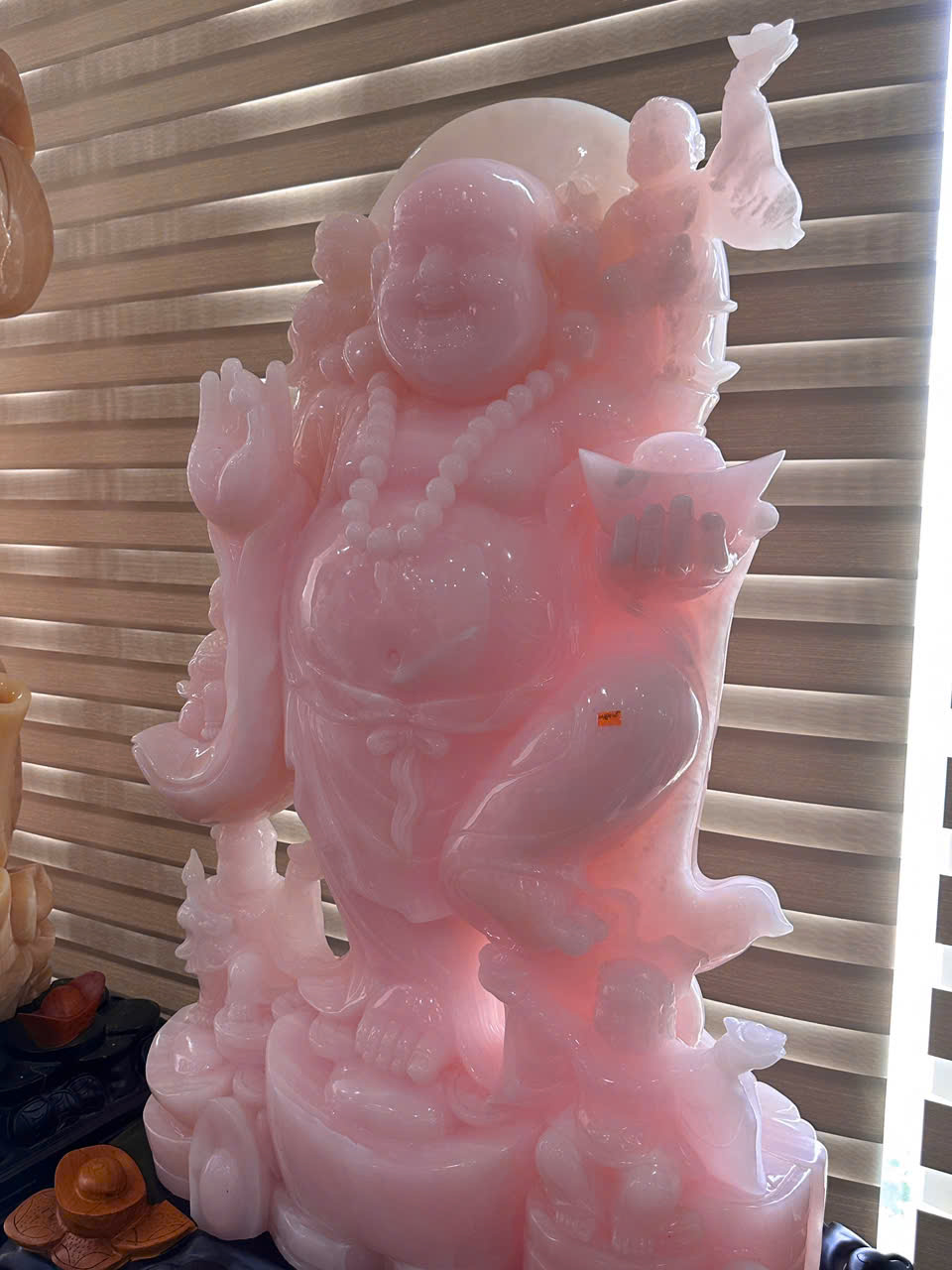 Thần Tài Di Lặc Ngũ Phúc Hồng Ngọc Onyx 180cm