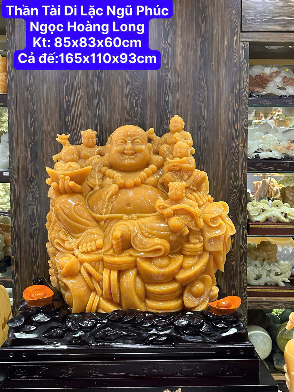 Thần tài di lặc ngũ phúc ngọc hoàng long 165cm