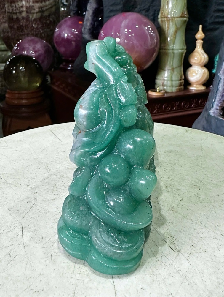 Thần tài di lặc thạch anh xanh 22cm