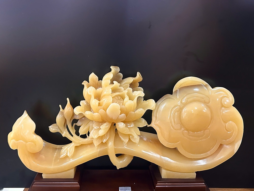 Tp Thanh Gậy Như Ý Mẫu Đơn Ngọc Hoàng Long 71x32x10cm