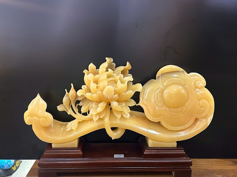 Tp Thanh Gậy Như Ý Mẫu Đơn Ngọc Hoàng Long 71x32x10cm