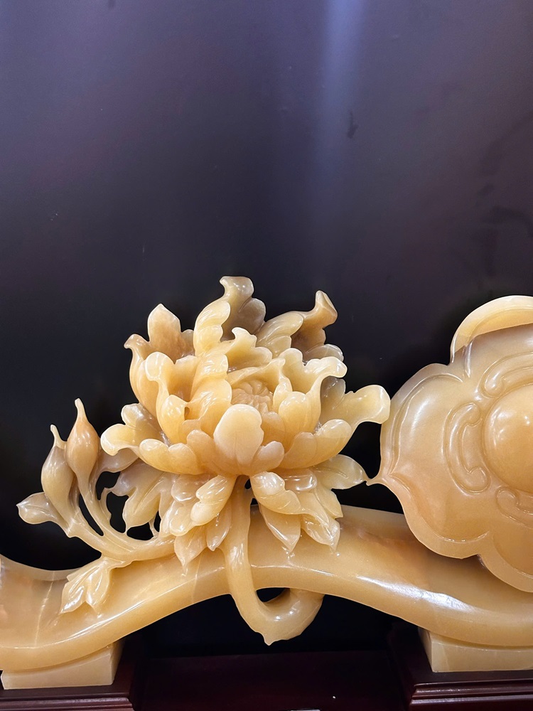 Tp Thanh Gậy Như Ý Mẫu Đơn Ngọc Hoàng Long 71x32x10cm