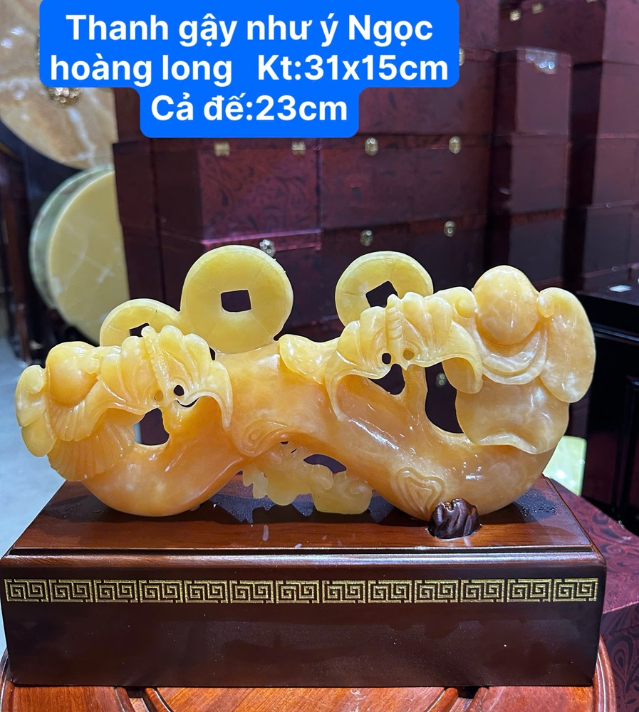 Thanh Gậy Như Ý Ngọc Hoàng Long 31x15cm