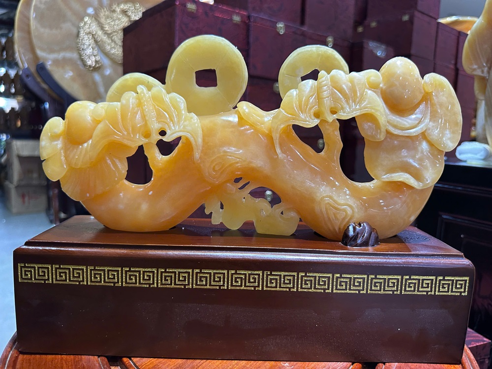 Thanh Gậy Như Ý Ngọc Hoàng Long 31x15cm