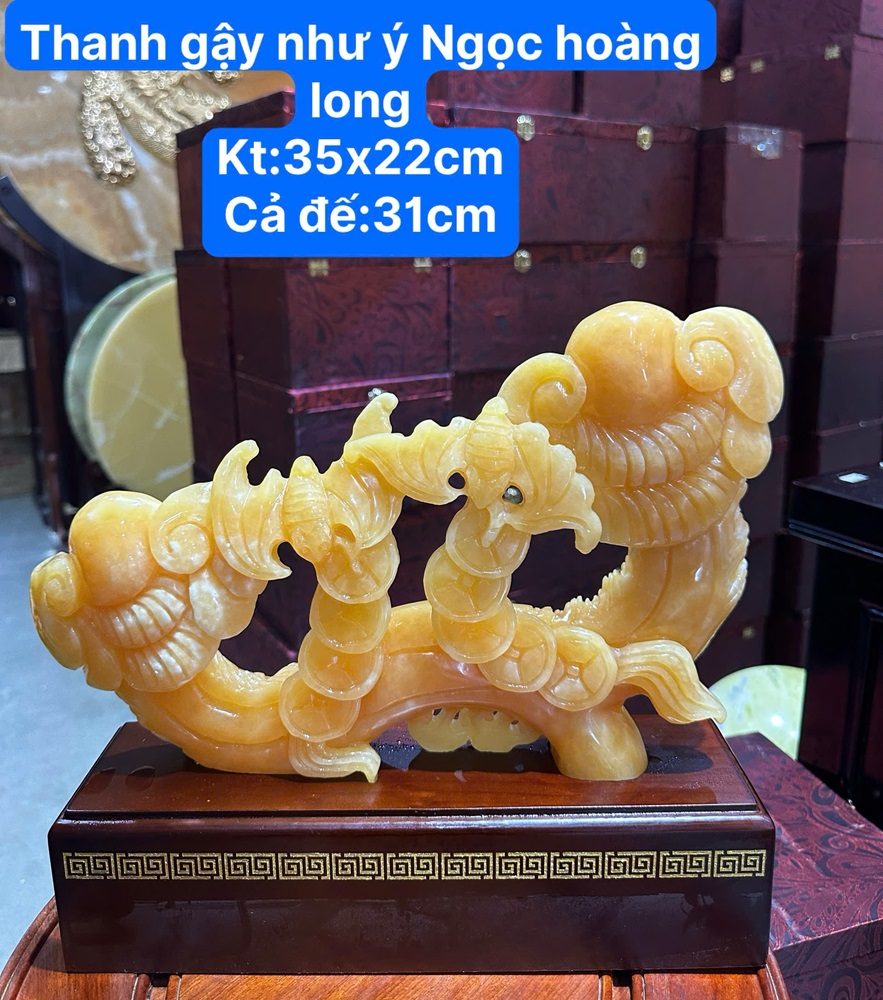 Thanh Gậy Như Ý Ngọc Hoàng Long 35x22cm
