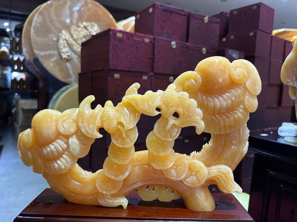 Thanh Gậy Như Ý Ngọc Hoàng Long 35x22cm