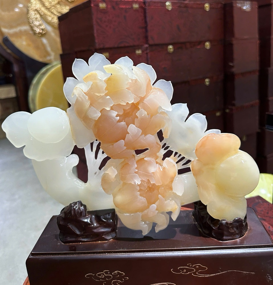 Thanh gậy như ý ngọc onyx 29x25cm