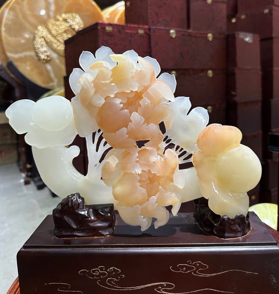 Thanh gậy như ý ngọc onyx 29x25cm