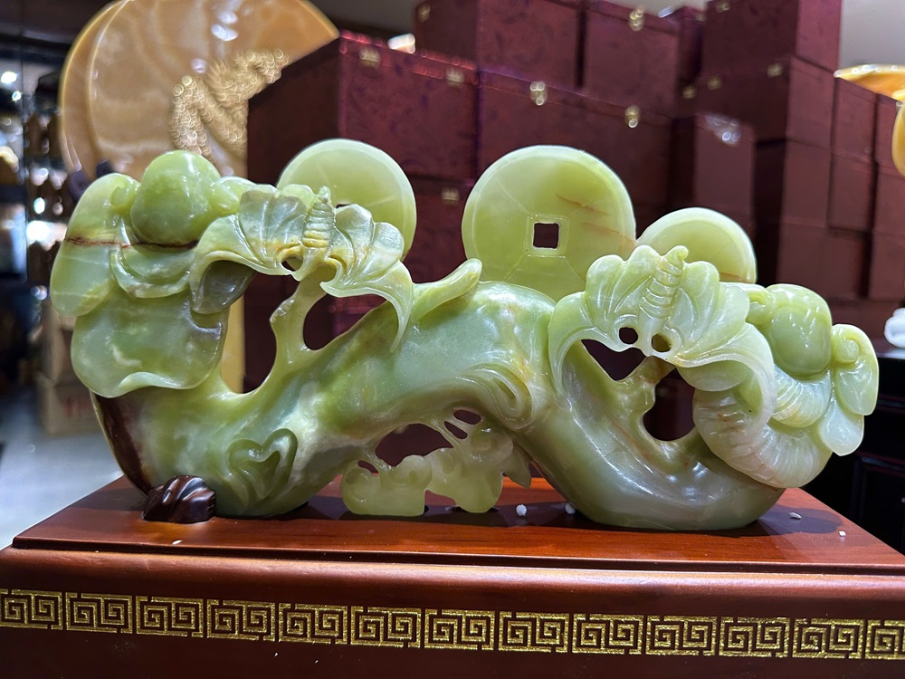 Thanh Gậy Như Ý Ngọc Onyx 31x15cm