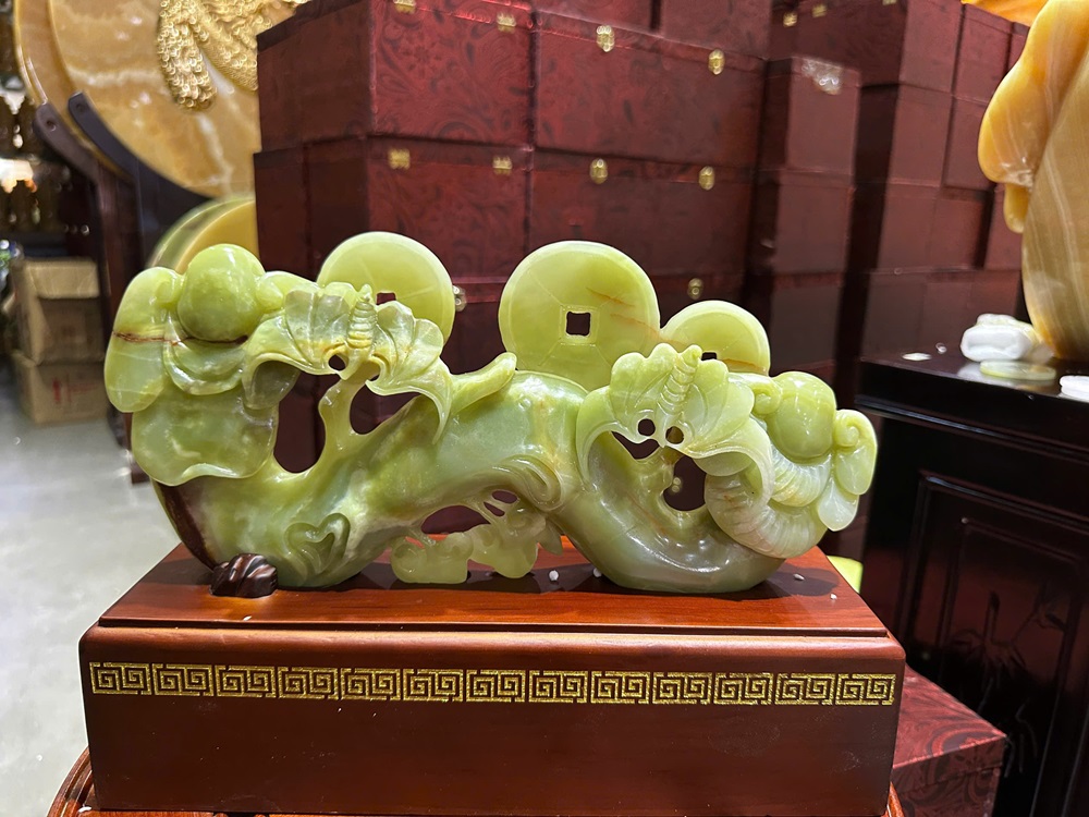 Thanh Gậy Như Ý Ngọc Onyx 31x15cm