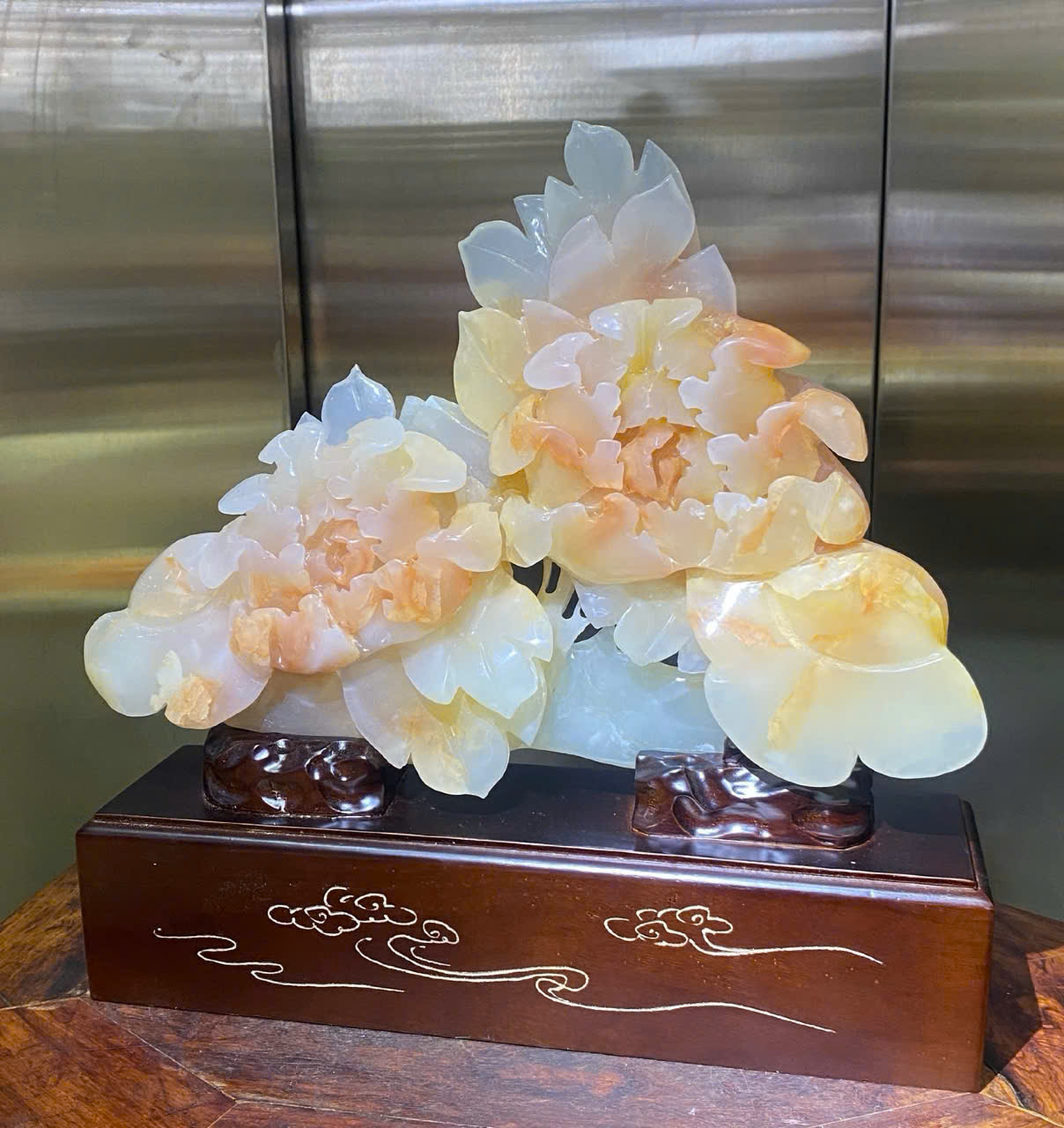 Thanh gậy như ý ngọc onyx 34x25cm