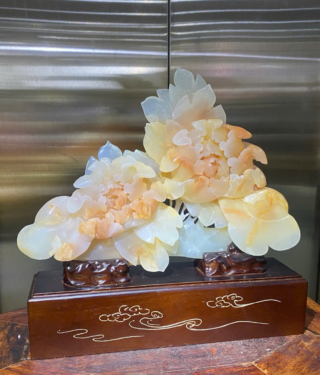 Thanh gậy như ý ngọc onyx 34x25cm