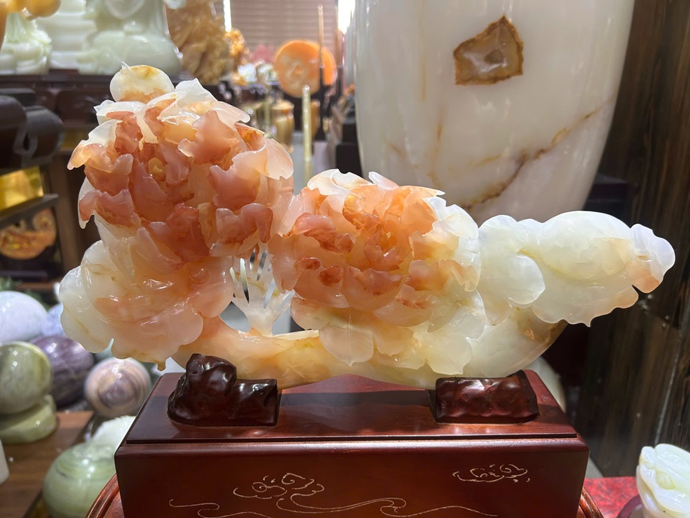 Thanh gậy như ý ngọc onyx 37x20cm