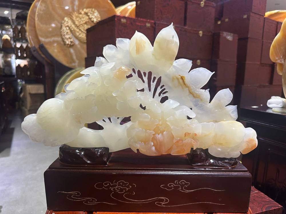 Thanh gậy như ý ngọc onyx 40x23cm