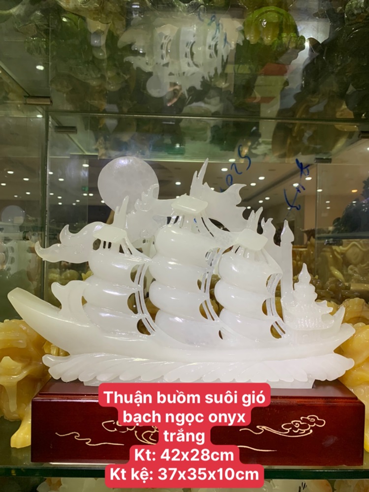 Thuận Buồm Xuôi Gió Bạch Ngọc Onyx Trắng