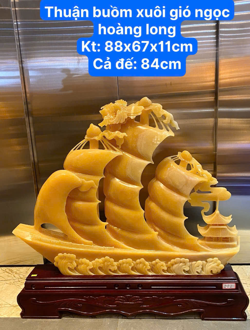 Thuận buồm xuôi gió ngọc hoàng long size to 88x67x11cm