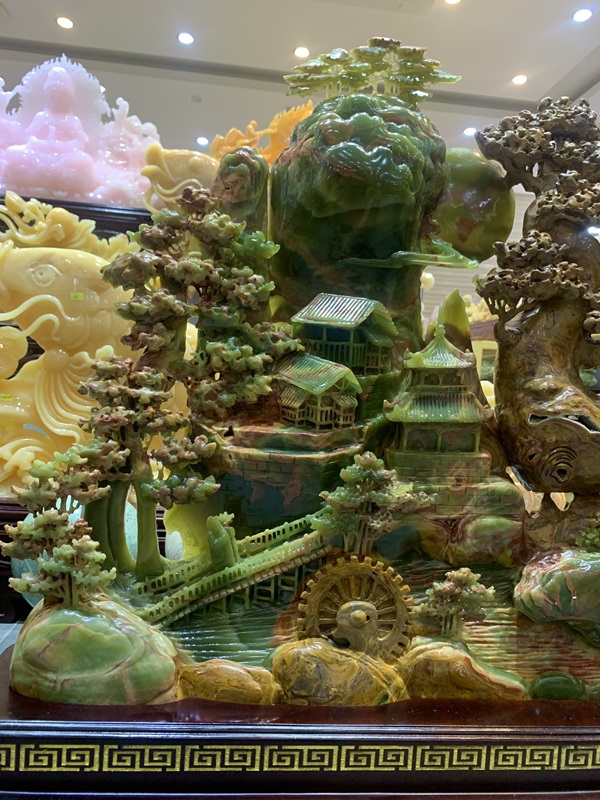 Tiên cảnh bồng lai ngọc onyx xanh 86cm