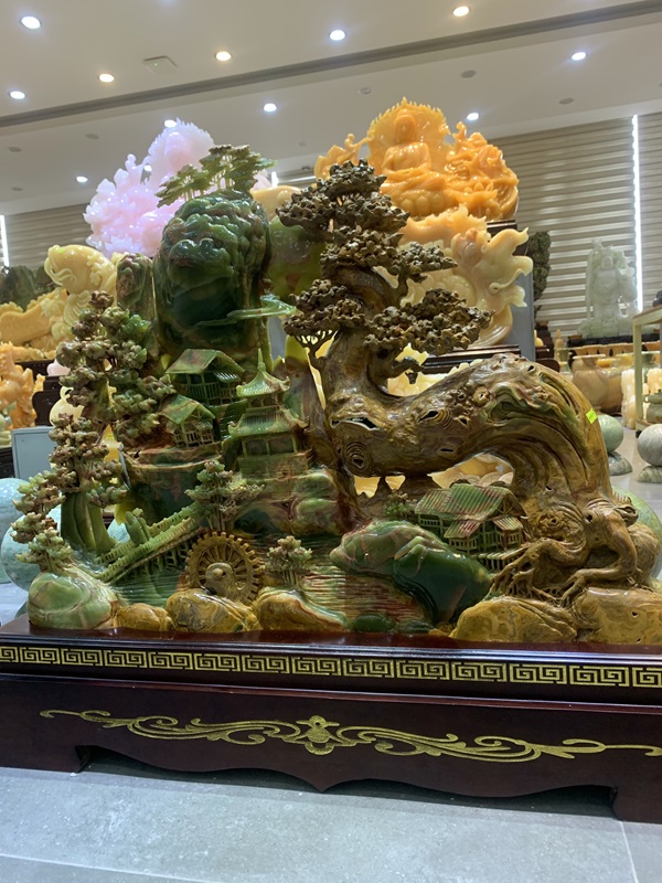 Tiên cảnh bồng lai ngọc onyx xanh 86cm