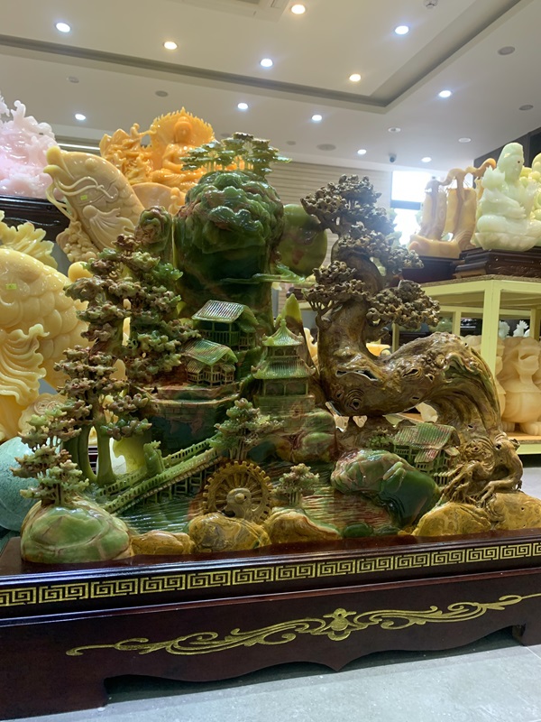 Tiên cảnh bồng lai ngọc onyx xanh 86cm