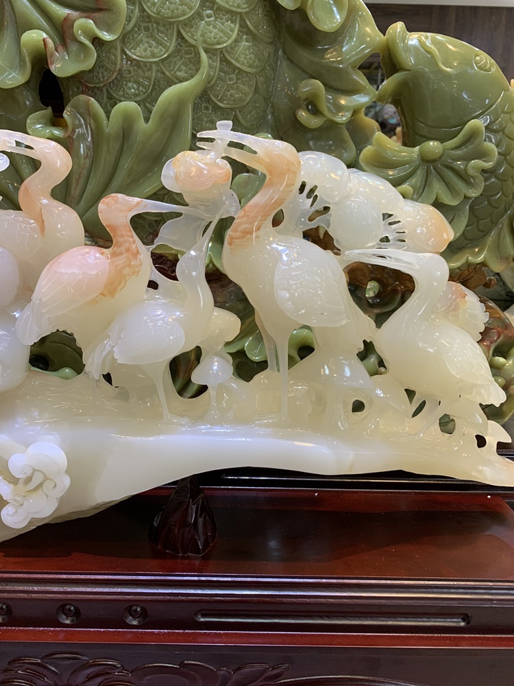 Tiên hạc đào viên ngọc onyx