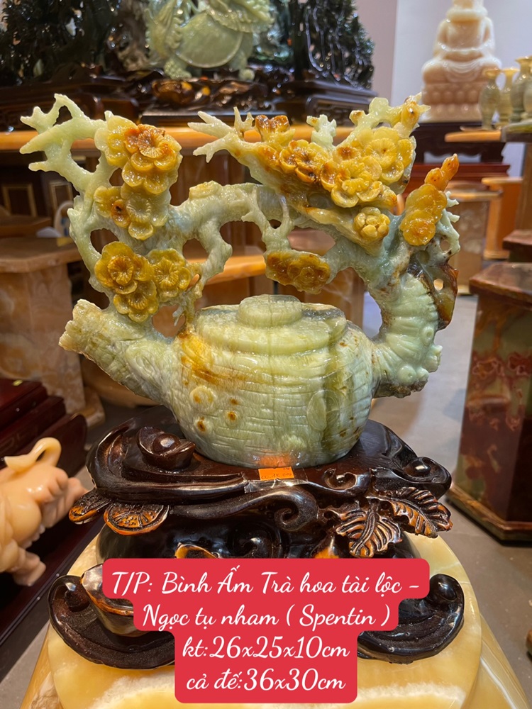 Tp Bình Ấm Trà Hoa Tài Lộc Ngọc Tụ Nham