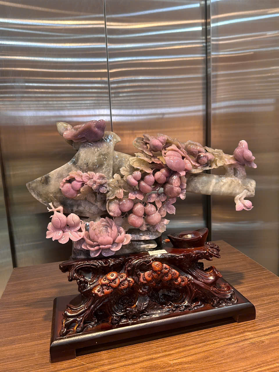 Tp Cây Rìu Hồ Lô Phú Quý Ngọc Serpentine 42x40x16cm