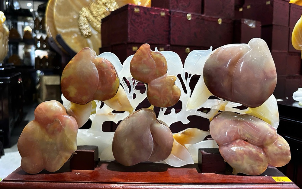 Tp Đào tiên phú quý ngọc onyx 39x19cm