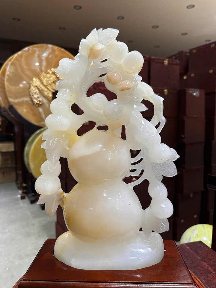 Tp Hồ lô phú quý ngọc onyx 37x19cm