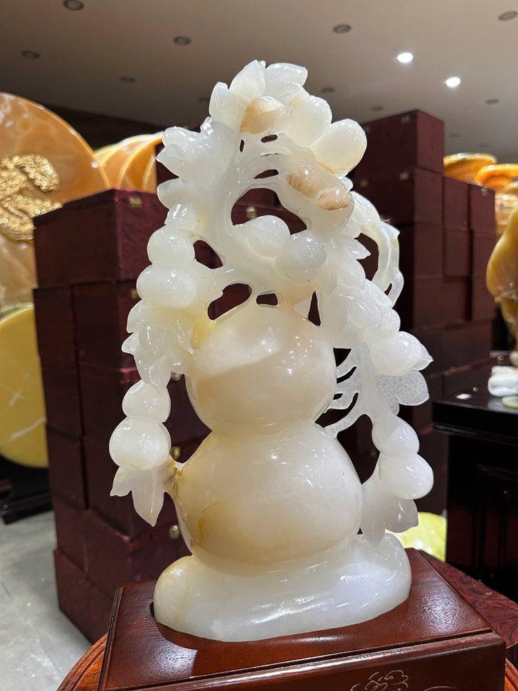 Tp Hồ lô phú quý ngọc onyx 37x19cm