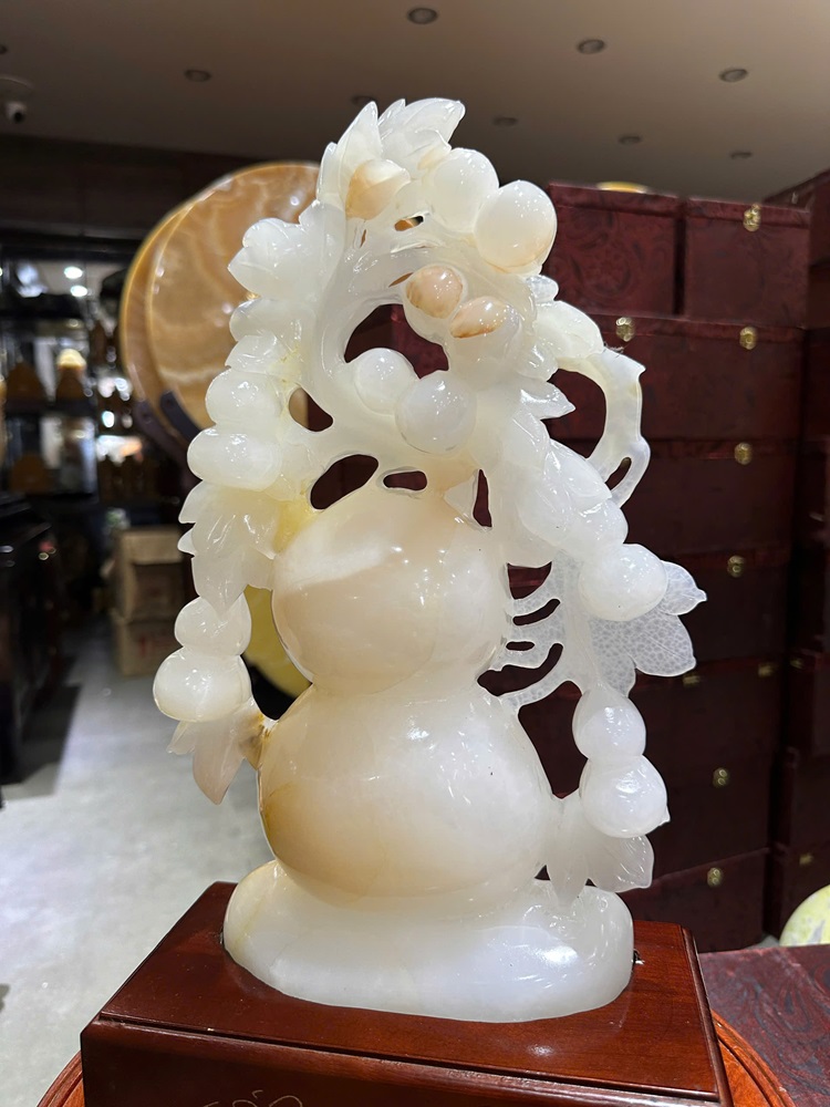 Tp Hồ lô phú quý ngọc onyx 37x19cm