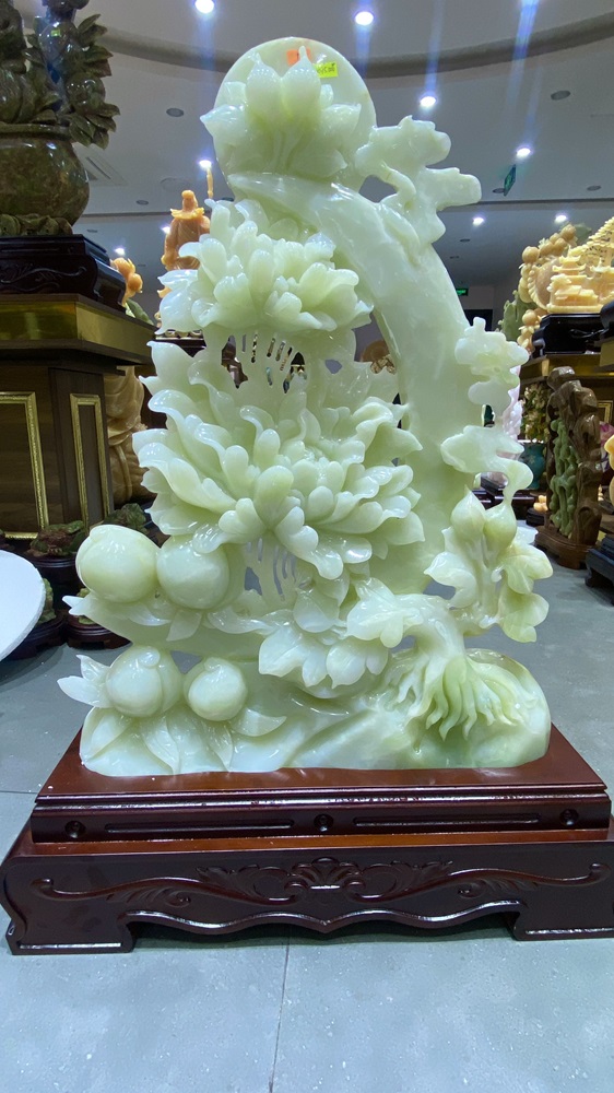 Tác Phẩm Hoa Mẫu Đơn Như Ý Ngọc Onyx