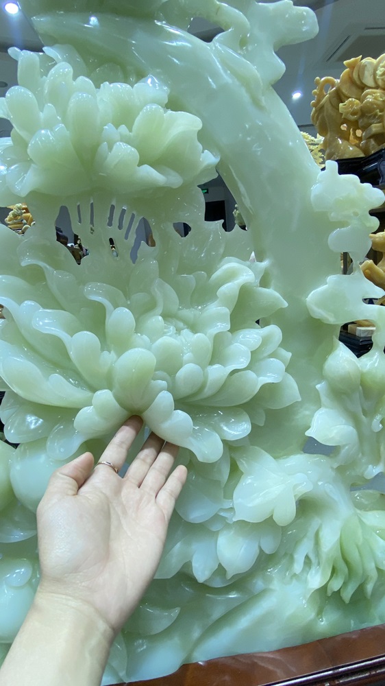 Tác Phẩm Hoa Mẫu Đơn Như Ý Ngọc Onyx