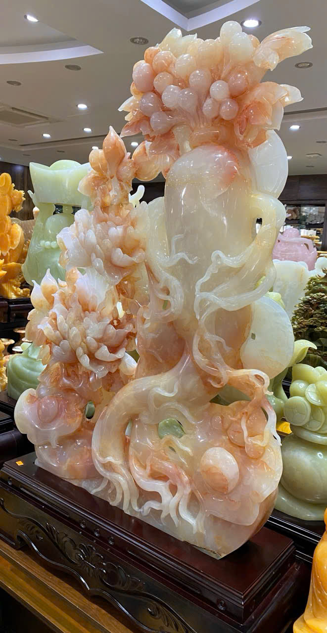 Tp Nhân sâm như ý mẫu đơn huyết ngọc onyx