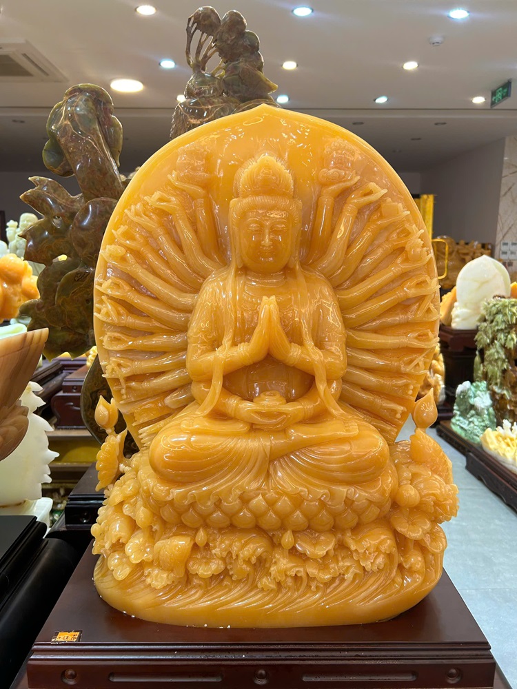 Tp phật thiên thủ thiên nhãn ngọc hoàng long 73cm