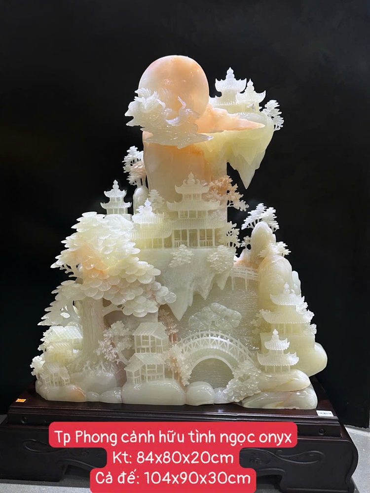 Tp Phong cảnh hữu tình ngọc onyx 104x90x30cm