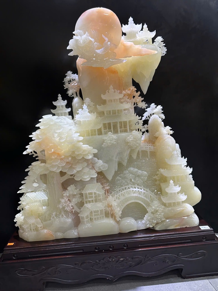 Tp Phong cảnh hữu tình ngọc onyx 104x90x30cm