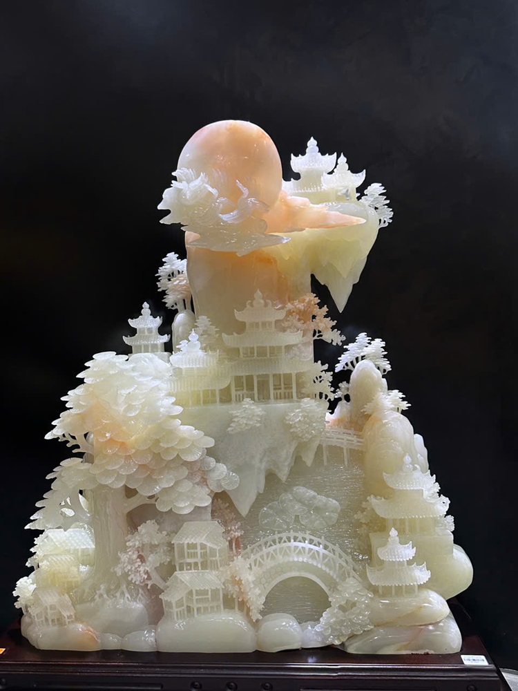 Tp Phong cảnh hữu tình ngọc onyx 104x90x30cm