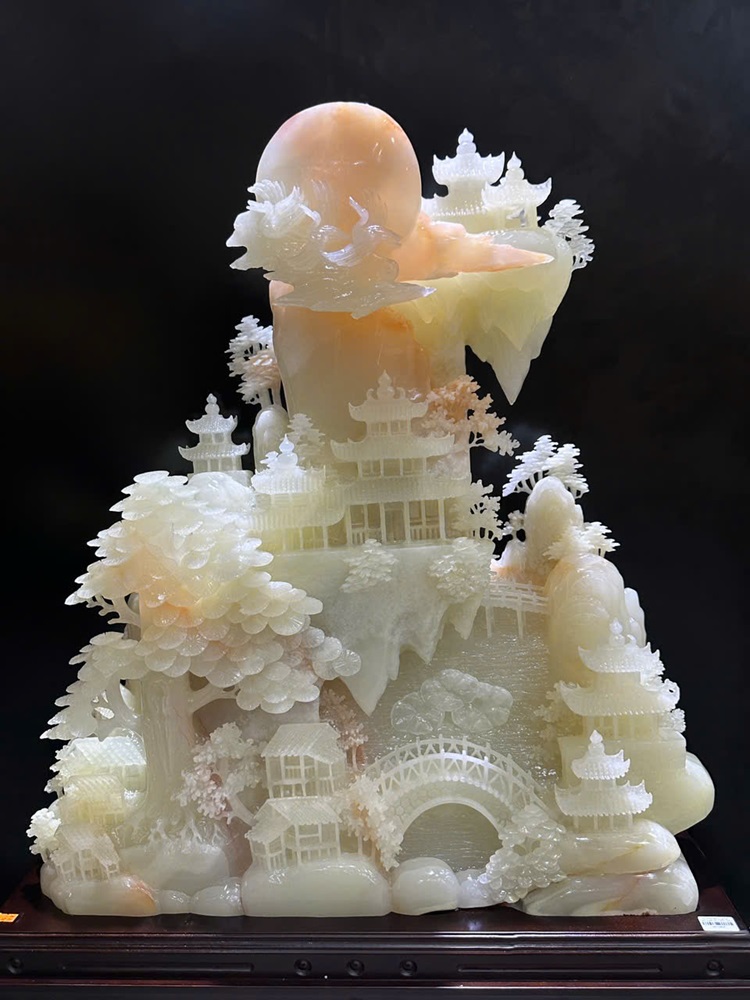 Tp Phong cảnh hữu tình ngọc onyx 104x90x30cm