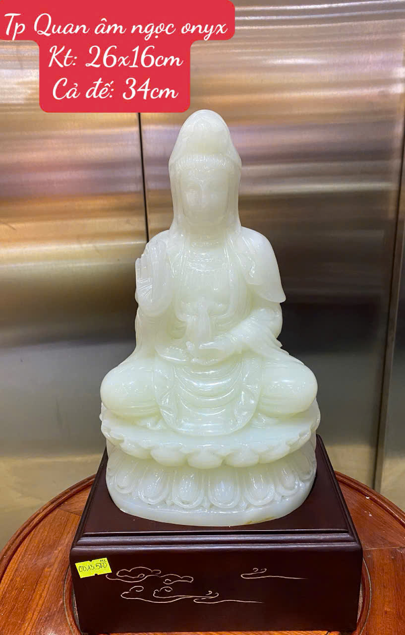 Tp Quan âm ngọc onyx 34cm