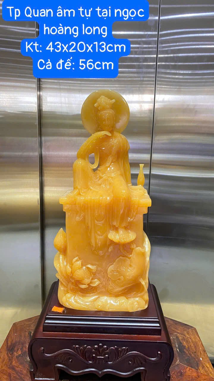 Tp Quan âm tự tại ngọc hoàng long 56cm