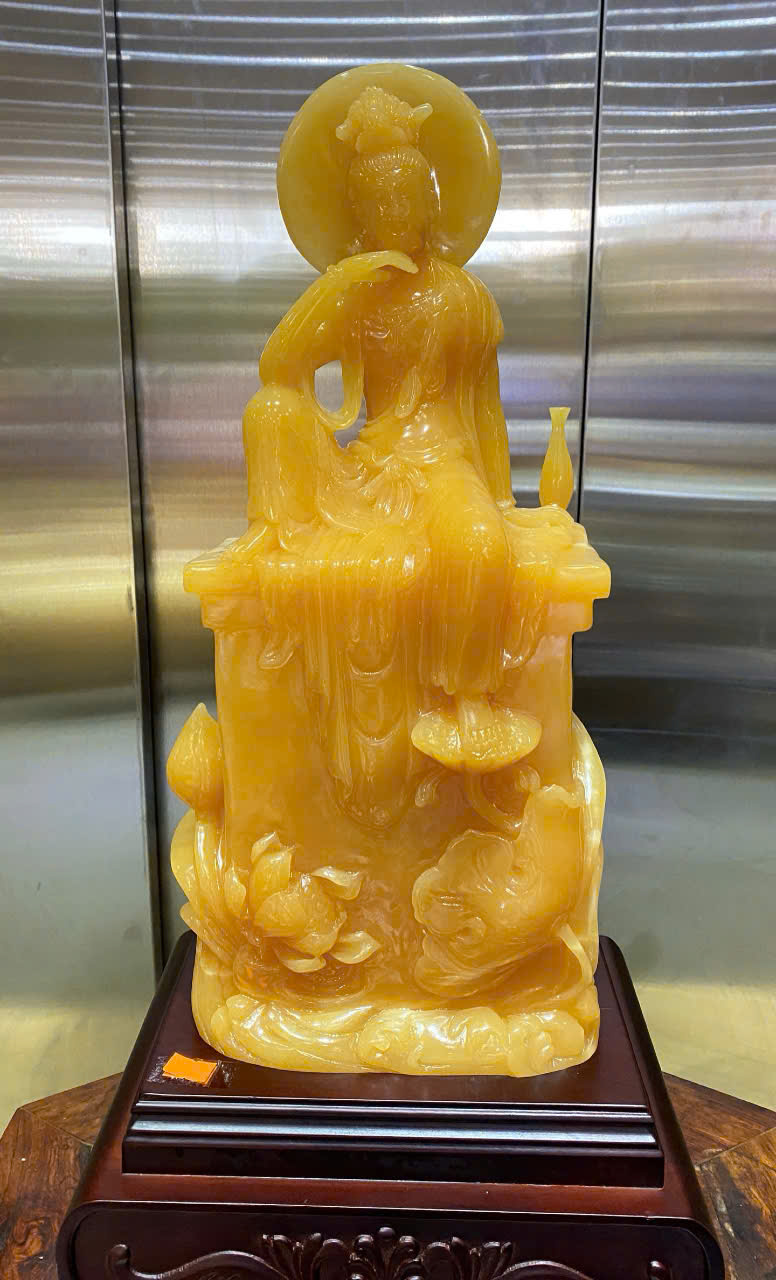 Tp Quan âm tự tại ngọc hoàng long 56cm