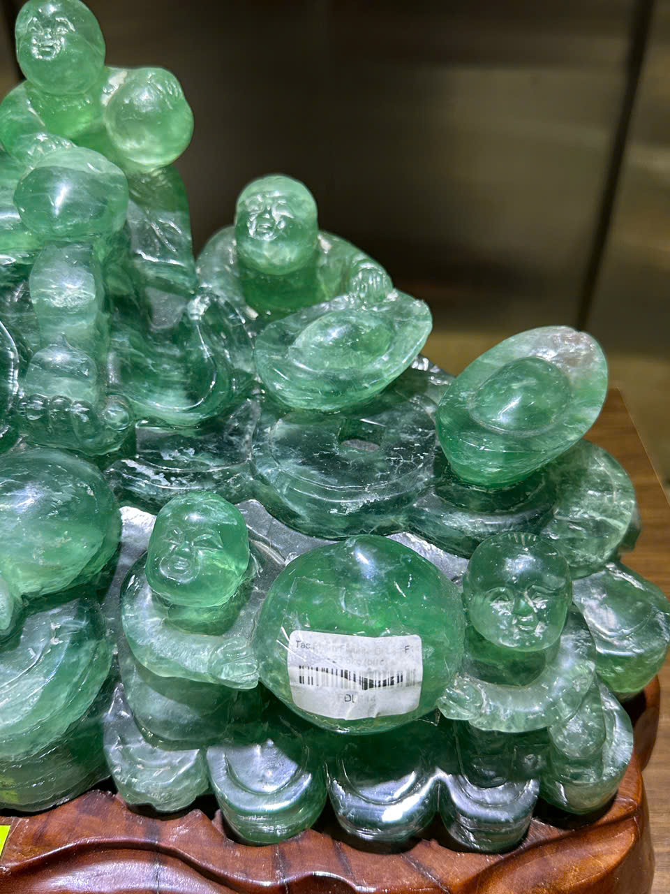 Tp Thần tài di lặc ngọc florit xanh 48cm