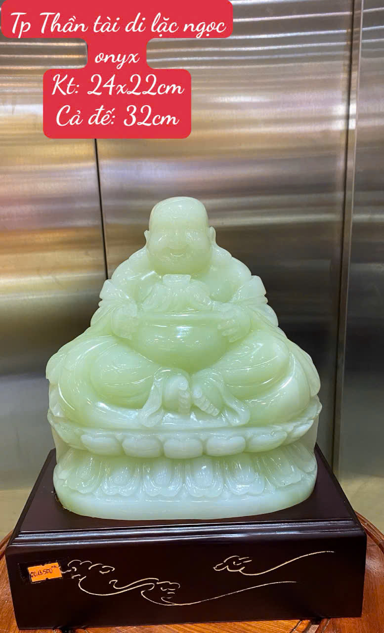 Tp Thần tài di lặc ngọc onyx 32cm