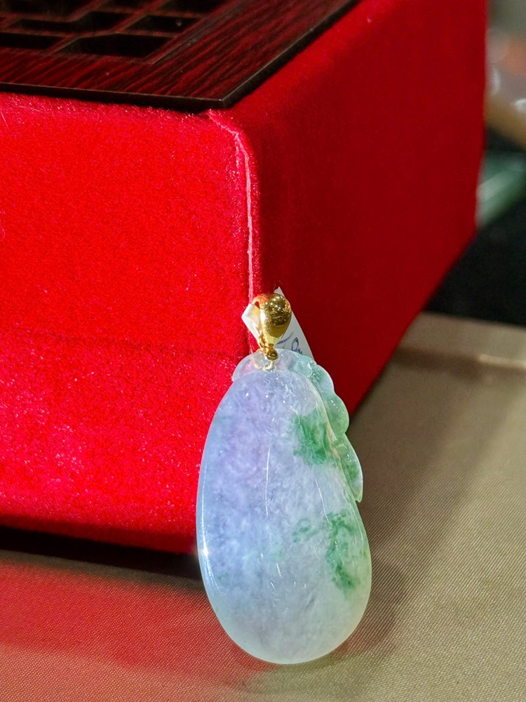 Trái Phúc Ngọc Phỉ Thuý Móc Vàng 18K - kèm giấy kiểm định