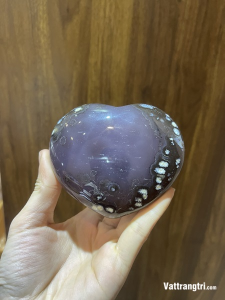 Trái tim ngọc mã não 9cm