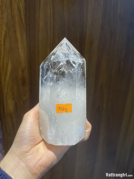 Trụ đá thạch anh trắng vip 1.05kg