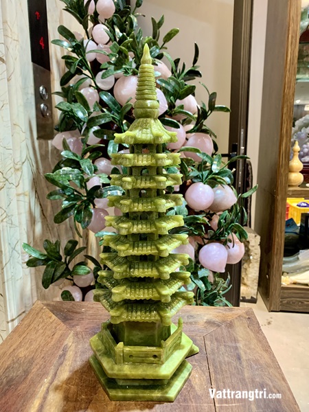 Tháp Văn Xương Ngọc Sepentine 40cm